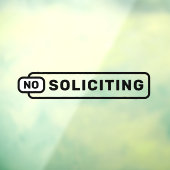 Geen Colportage Winkel Zakelijke Raamsticker (Vel 3)