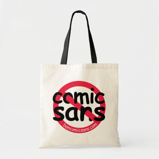 Geen Comic Sans Tas (Voorkant)