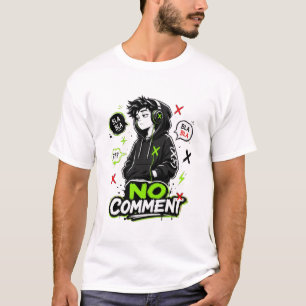 Geen Commentaar Antisociale Introverte Anime Jonge T-shirt