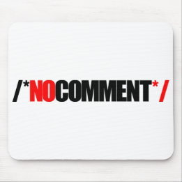 Geen commentaar Muismat