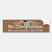 geen compromissticker bumpersticker (Voorkant)