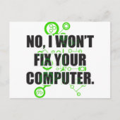 Geen computers repareren briefkaart (Voorkant)