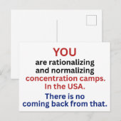 Geen concentratiekampen ICE eruit Briefkaart (Voorkant / Achterkant)
