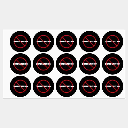 Geen concurrentie labels (Vel)