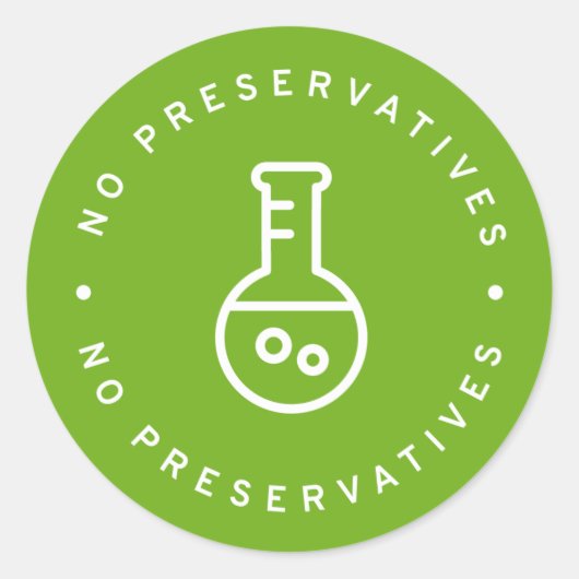 Geen conserveringsmiddelen ronde sticker (Voorkant)