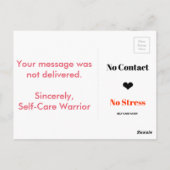 Geen contact - het Briefkaart van de Herinnering v (Achterkant)