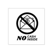 Geen contant geld in rubberen stempel (Afrduk)