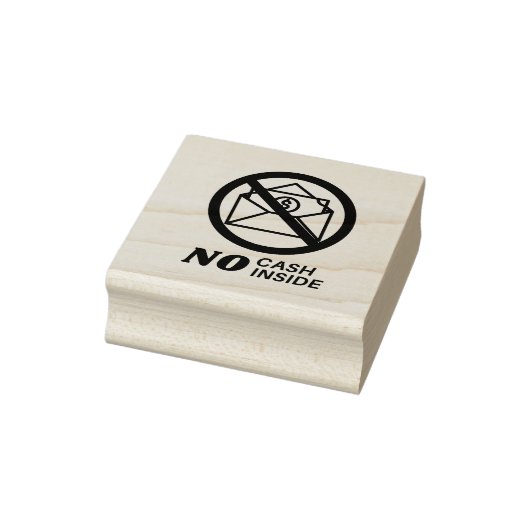 Geen contant geld in rubberen stempel (Stempel)