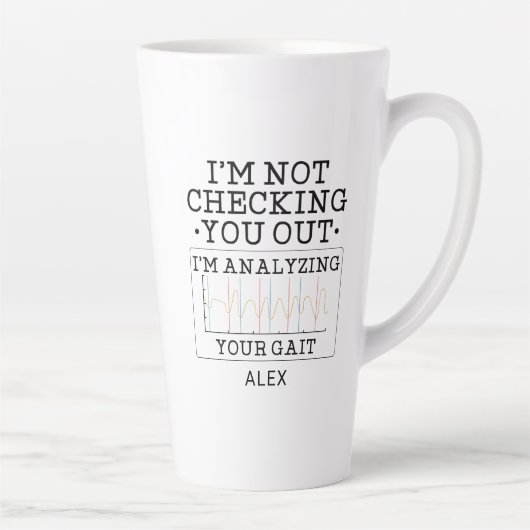 Geen controle op de fysieke therapist Fun Custom Latte Mok (Rechts)