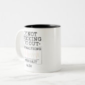 Geen controle op de fysieke therapist Fun Custom Tweekleurige Koffiemok (Voorkant links)