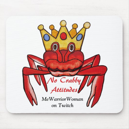 Geen Crabby Attitude, MeWarriorWoman op Twitch Muismat (Voorkant)