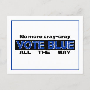Geen Cray Cray meer, stem helemaal blauw Briefkaart