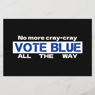 Geen Cray Cray meer, stem helemaal blauw Flyer
