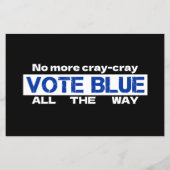 Geen Cray Cray meer, stem helemaal blauw Flyer (Achterkant)