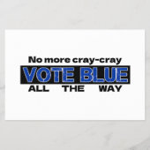 Geen Cray Cray meer, stem helemaal blauw Flyer (Achterkant)