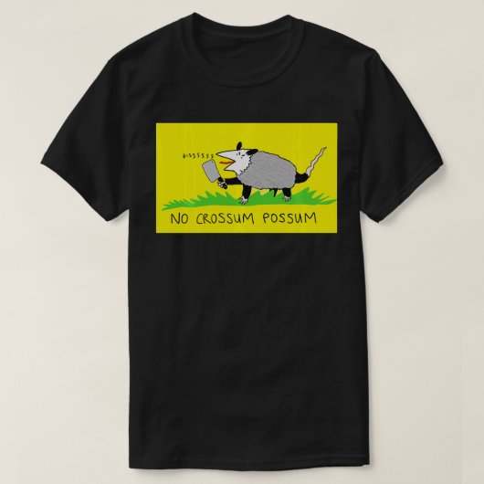 Geen Crossum Possum T-shirt (Design voorkant)