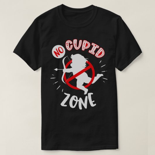 Geen Cupido Zone T-shirt (Design voorkant)