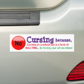 Geen curseur op een schoolbusteken/sticker bumpersticker (Op auto)