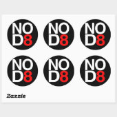 GEEN D8 RONDE STICKER (Vel)