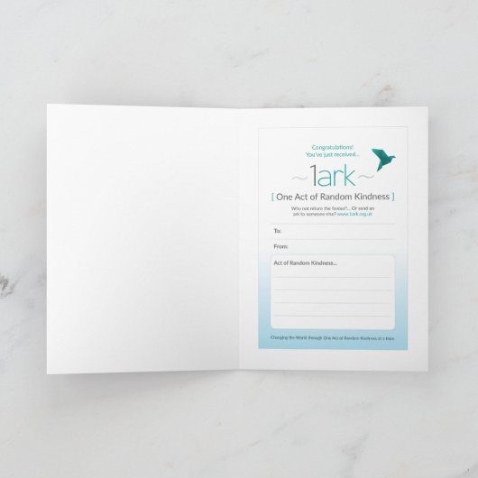 'Geen daad van vriendelijkheid wordt ooit verspild Kaart (Binnen)