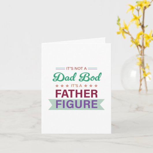 Geen Dad Bod, het is een Vaderfiguur Typografie  Kaart (Gele Bloem)