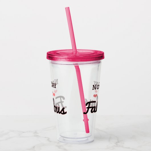 Geen dag over een Fabulous Tumbler reisbeker Acryl Drinkbeker (Links)
