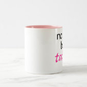 Geen dag, vandaag tweekleurige koffiemok (Center)