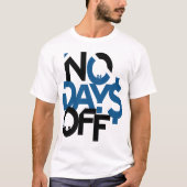 Geen dagen uit kleding: blauw zwart-wit T-shirt (Voorkant)