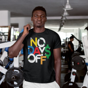 Geen dagen uit kleding: kleurrijke grafische schil t-shirt