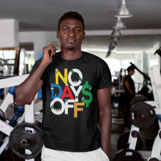 Geen dagen uit kleding: kleurrijke grafische schil t-shirt