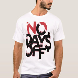 Geen dagen uit kleding: rood zwart en wit T-shirt