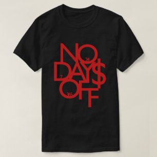 Geen dagen uit Shirt - Rood/zwart