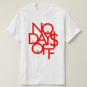 Geen dagen uit wit/rood t-shirt