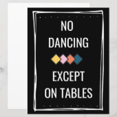 Geen dansen behalve op de tabellen (Voorkant / Achterkant)