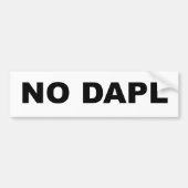 GEEN DAPL BUMPERSTICKER (Voorkant)