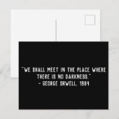 Geen Darkness Orwell Quote Briefkaart (Voorkant / Achterkant)