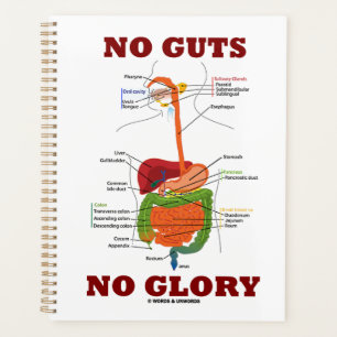 Geen darmen Geen Humor van de anatomie van het oog Planner