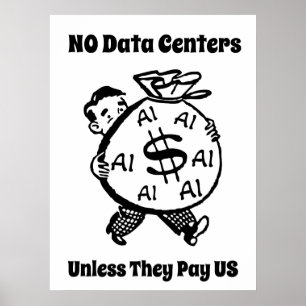 Geen Datacenters Tenzij Ze Ons Betalen Poster