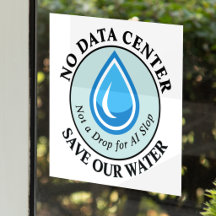 GEEN DATACENTRUM SPAAR ONS WATER Geen Druppel voor