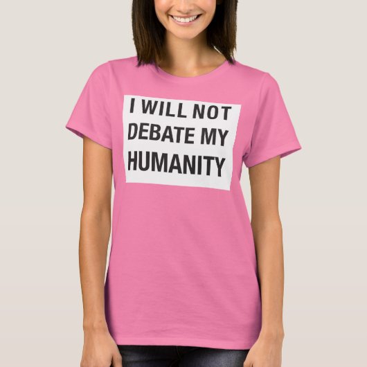 Geen debat. (Grey) T-shirt (Voorkant)