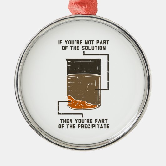 Geen deel van de Solution Funny Chemistry Gag Metalen Ornament (Voorkant)