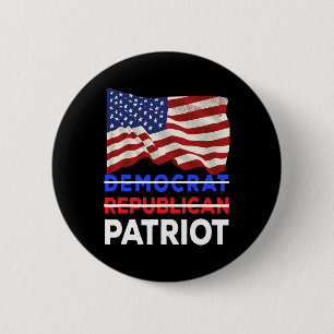 Geen Democraat Geen Republikein Geen Rino - Us Pat Ronde Button 5,7 Cm