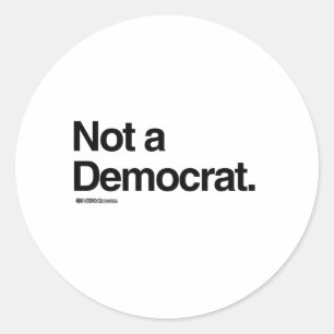 GEEN DEMOCRAT RONDE STICKER