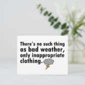Geen dergelijk ding als slecht weer briefkaart (Staand voorkant)