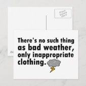 Geen dergelijk ding als slecht weer briefkaart (Voorkant / Achterkant)