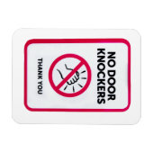 Geen deurkloppers teken magneet (Horizontaal)