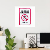 Geen deurkloppers teken poster (Thuiskantoor)
