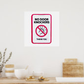 Geen deurkloppers teken poster (Keuken)