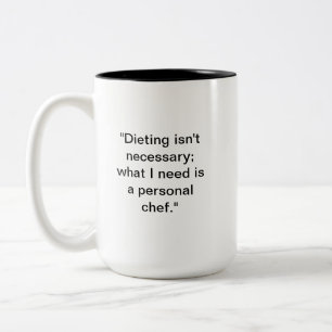 Geen dieet Mok   Grappig Foodie Gift