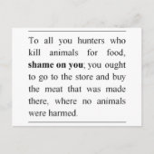 Geen dieren die zijn beschadigd in de toonbank van briefkaart (Voorkant)